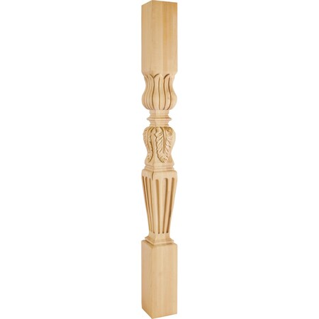 Hardware Resources 3-3/4" Wx3-3/4"Dx42"H Alder Fluted Acanthus Post P28-42ALD